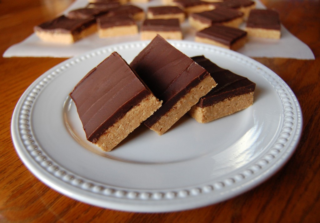 No Bake Peanut Butter Chocolate Squares