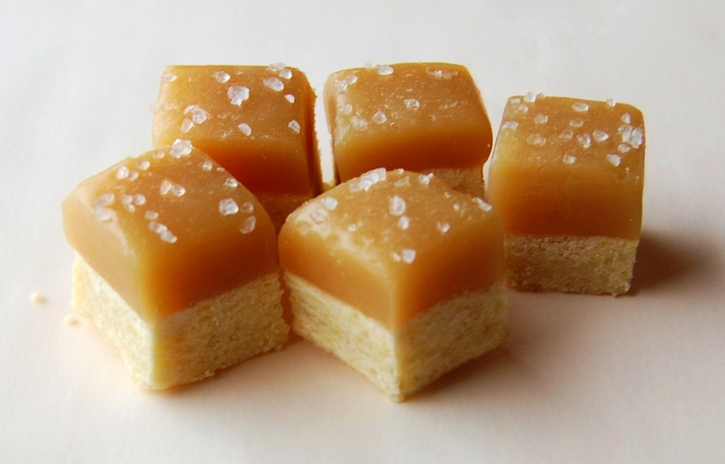 Salted Caramel Shortbread Bites