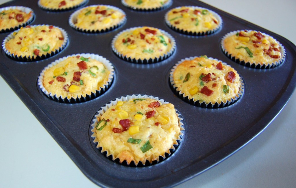 Bacon Cheddar Chive Corn Muffins