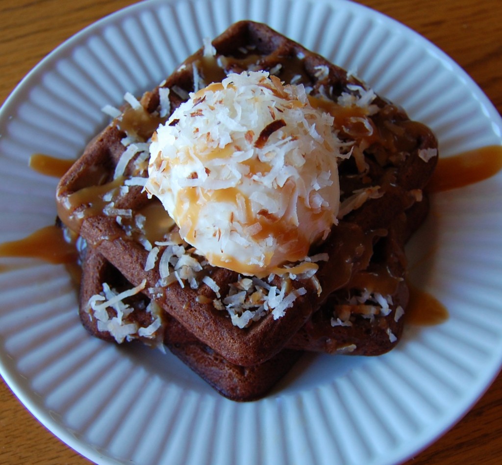 German Chocolate Waffles