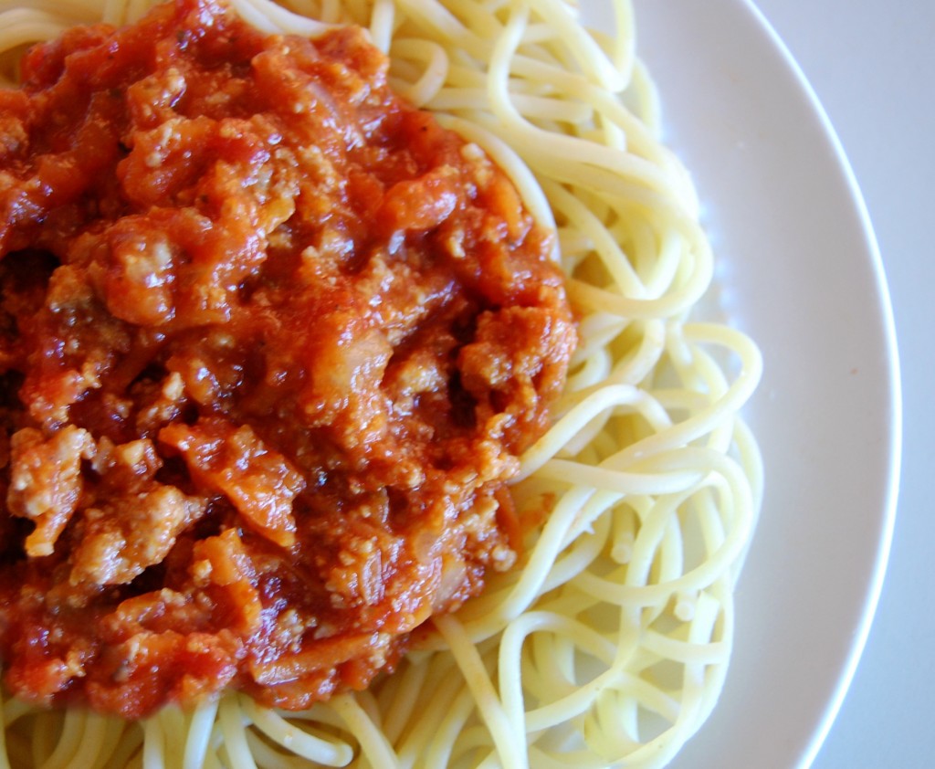 Spaghetti with Chunky Meat Sauce