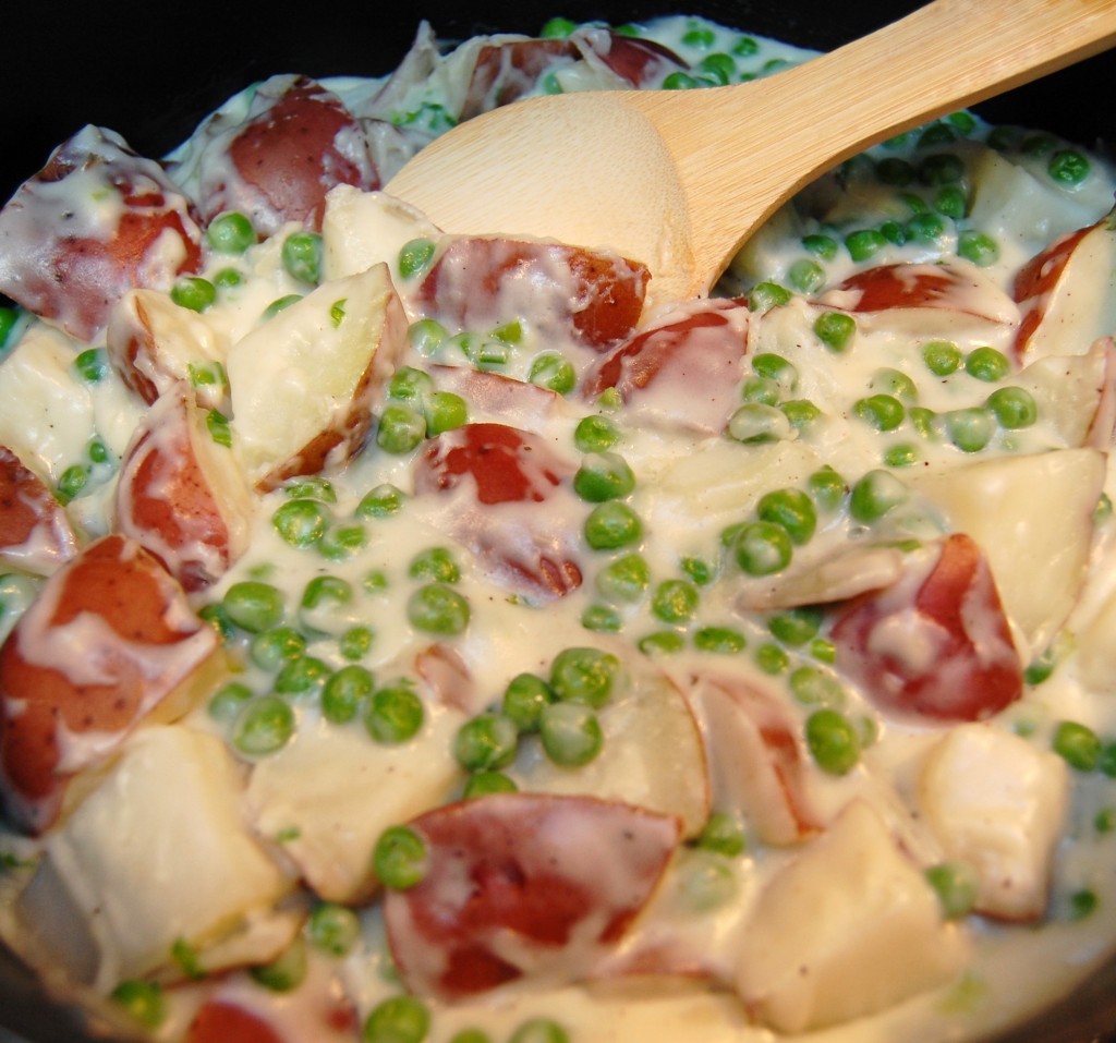 Creamed Potatoes and Peas