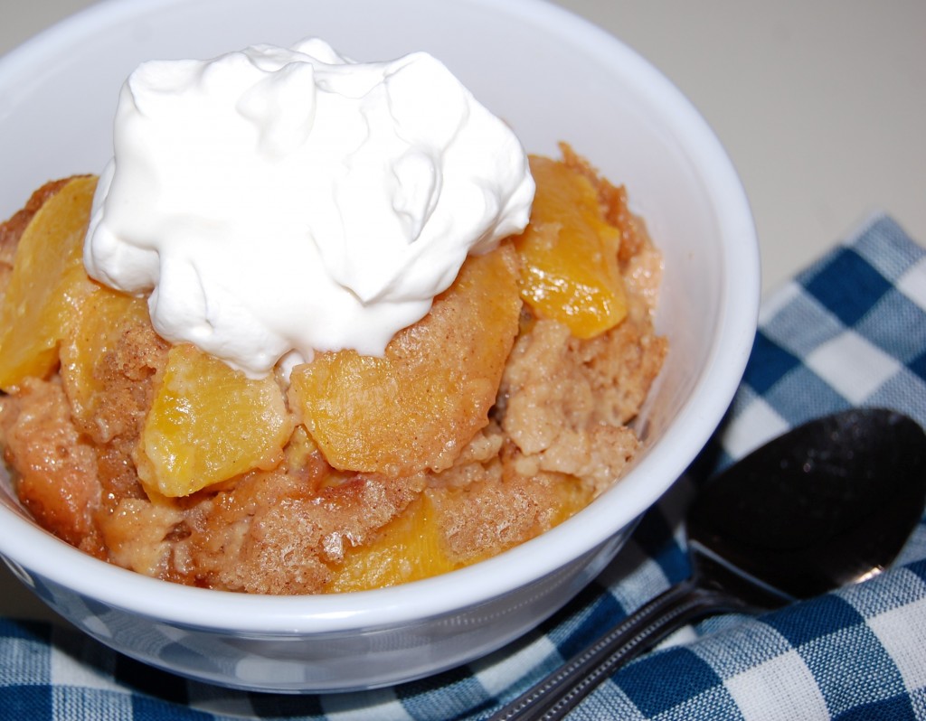 Crock Pot Peach Cobbler