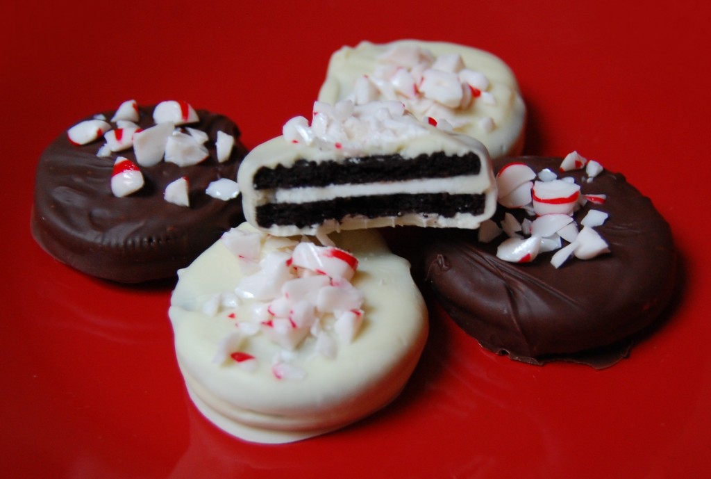 Peppermint Chocolate Covered Oreos