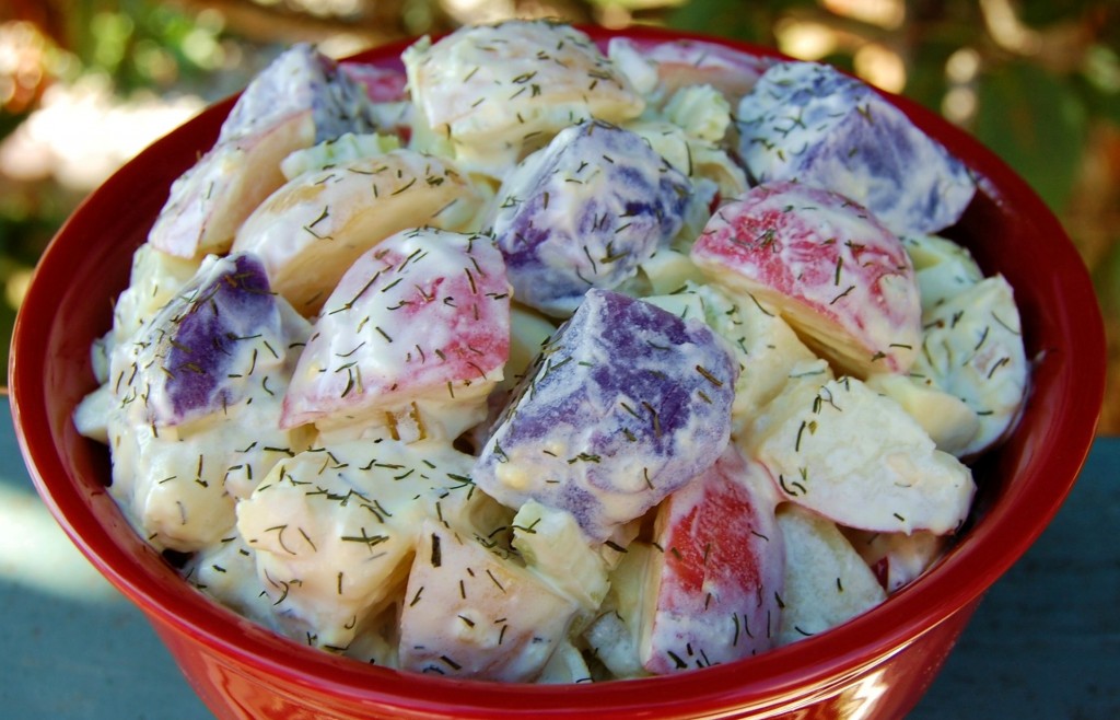 Red White and Blue Potato Salad 