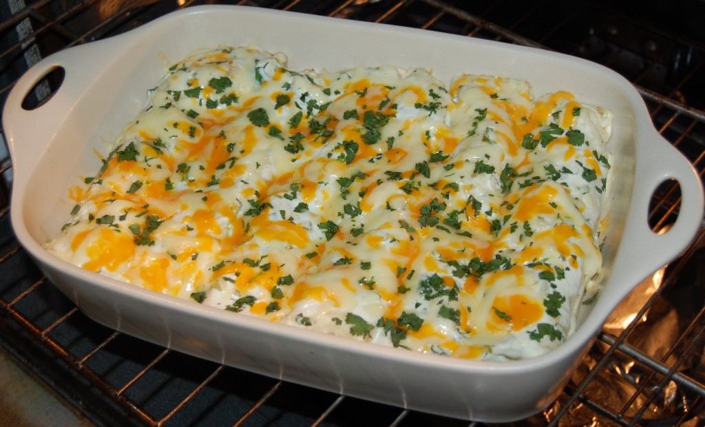 Salsa Verde Chicken Enchiladas 