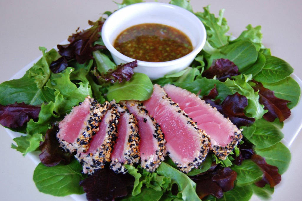 Sesame Crusted Tuna with Arugula Salad