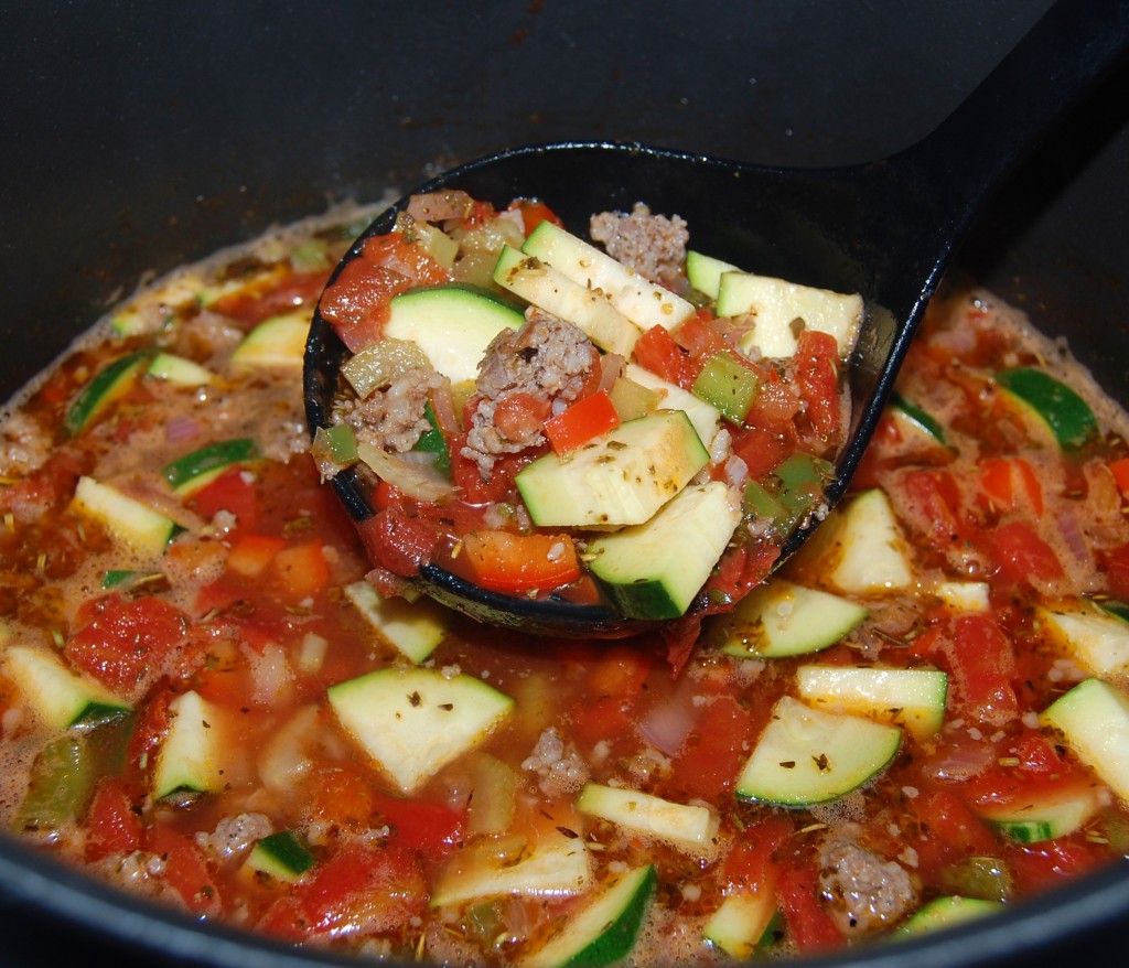 Spicy Sausage Zucchini Soup
