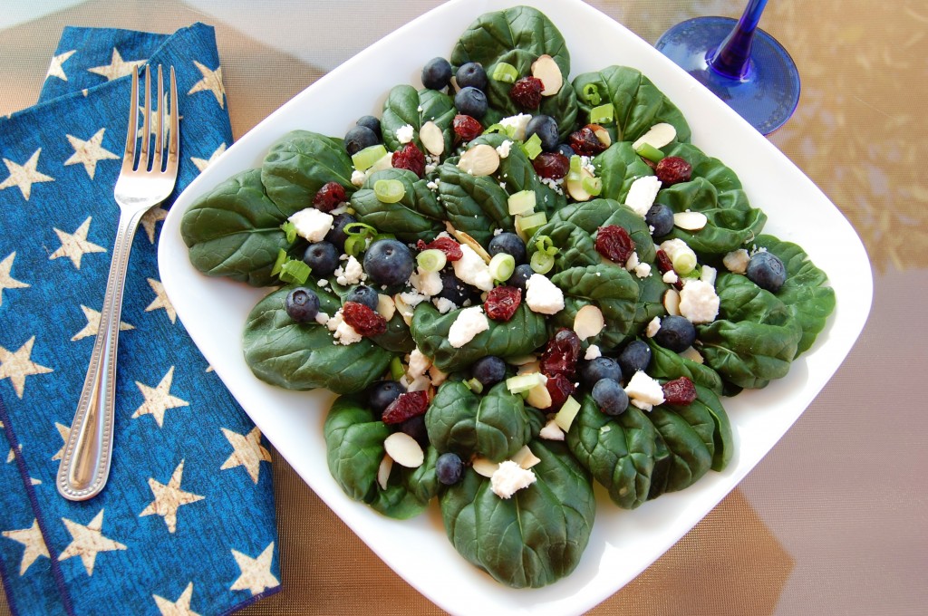 Spinach Salad with Blueberry Vinaigrette