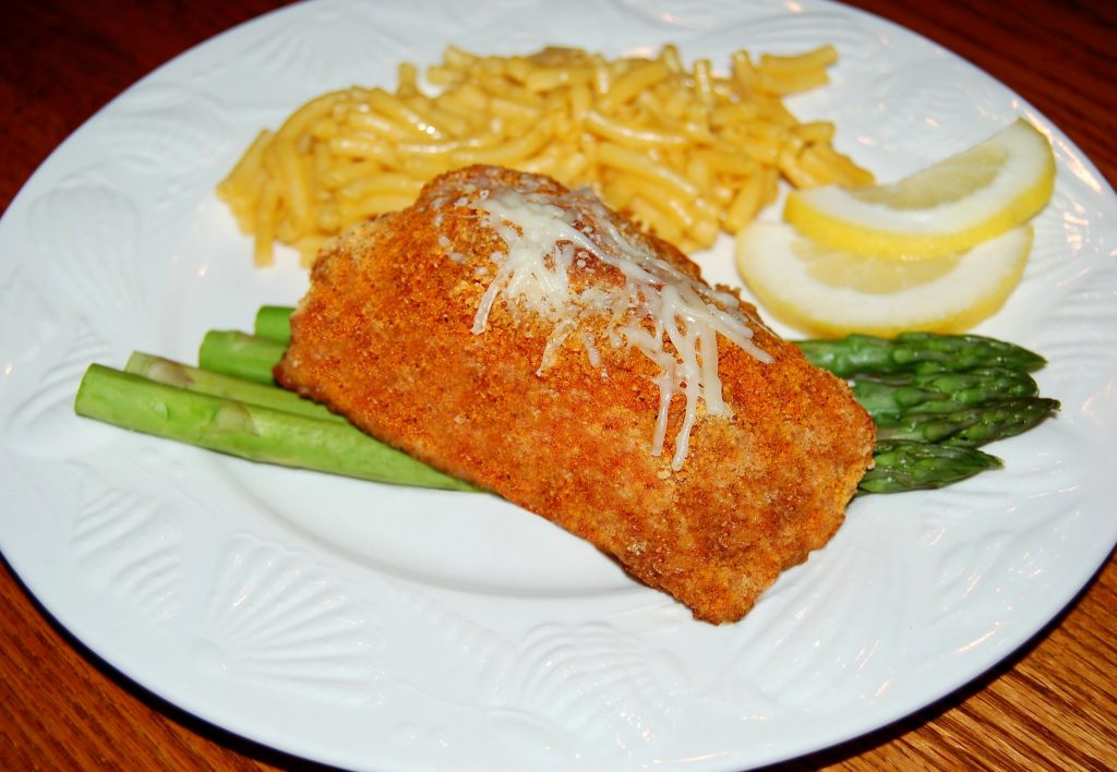 Parmesan Crusted Baked Halibut