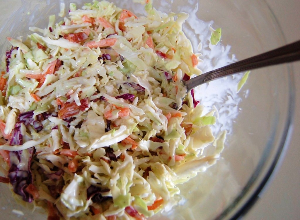 Creamy Coleslaw with Bacon