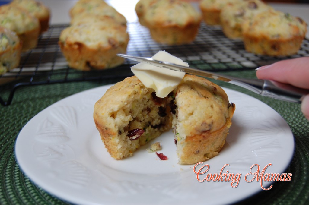 Zucchini Muffins With Cranberries and Pecans