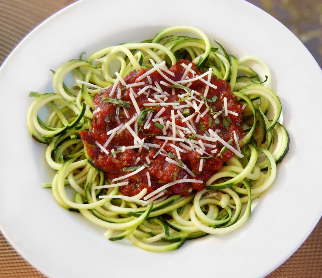 Zucchini Noodles with Basil Marinara