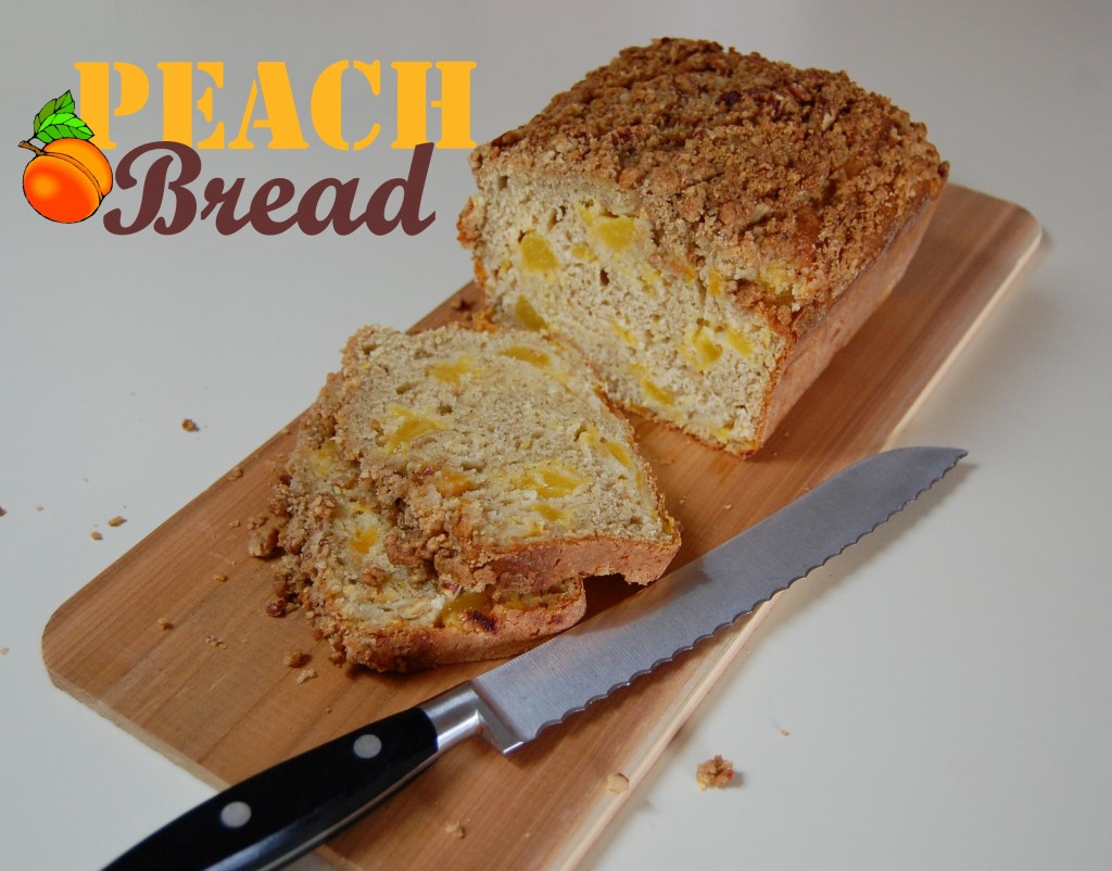 Peach Bread with Pecan Streusel topping