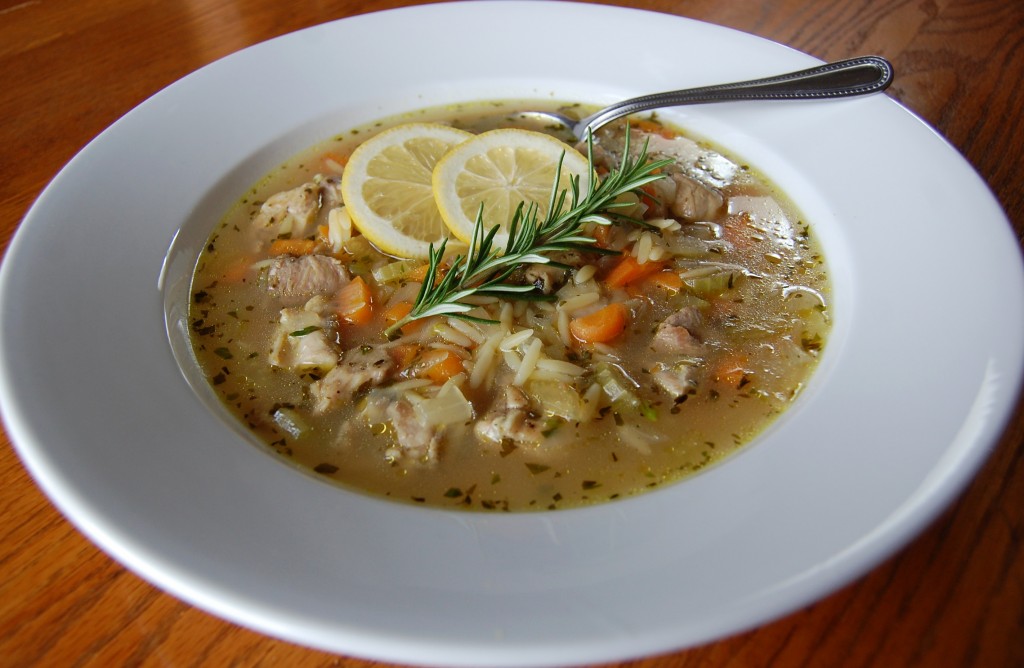 Lemon Chicken Orzo Soup