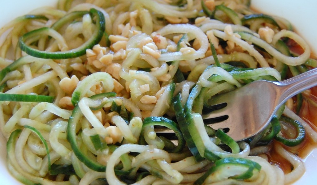 Spiralized Asian Cucumber Salad 