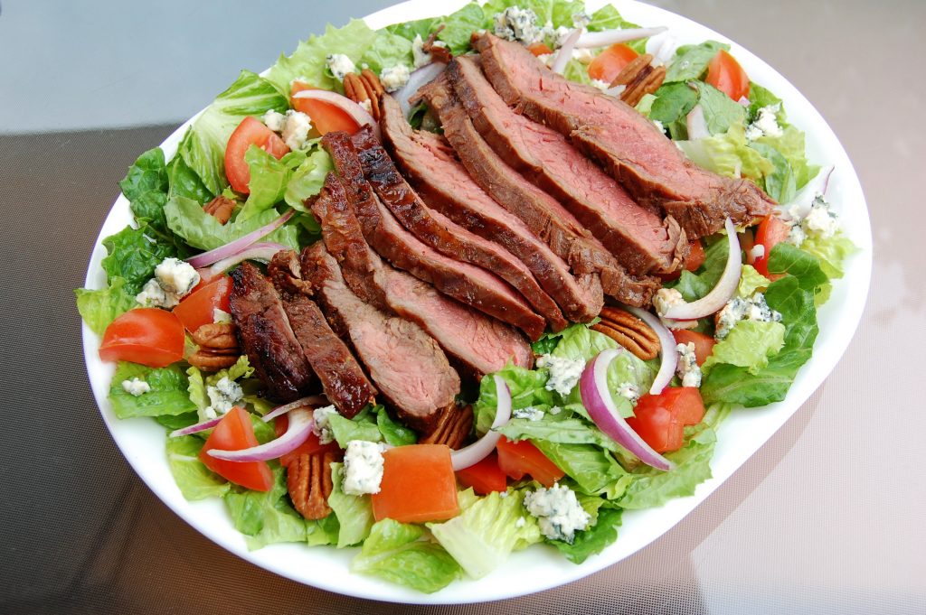 Marinated Flank Steak with Bleu Cheese Chop Salad Cooking Mamas