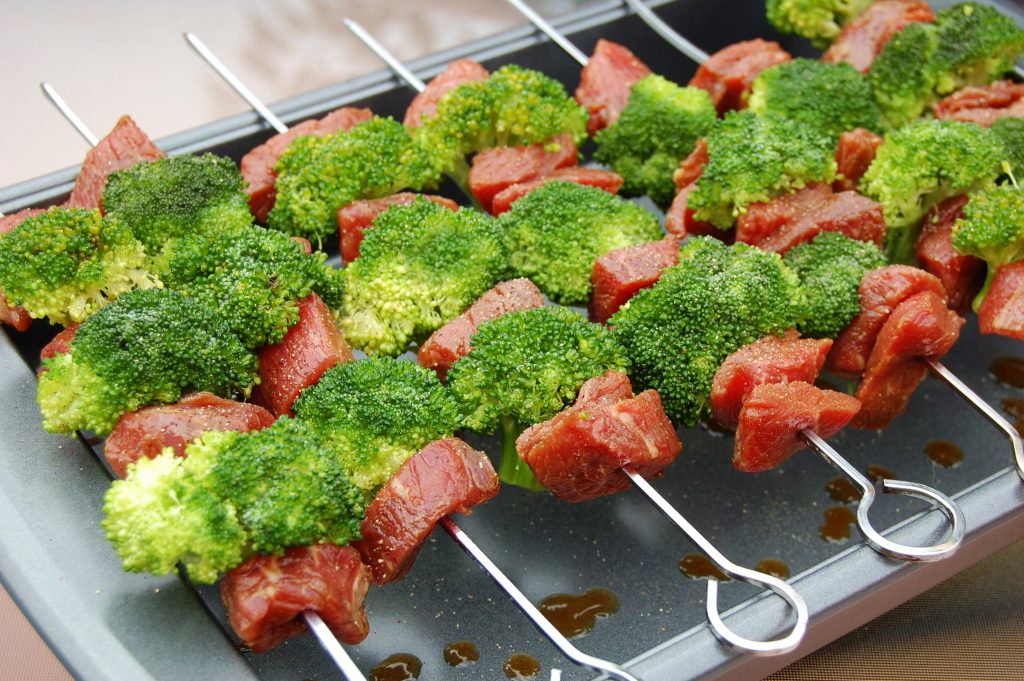 Beef and Broccoli Kebabs