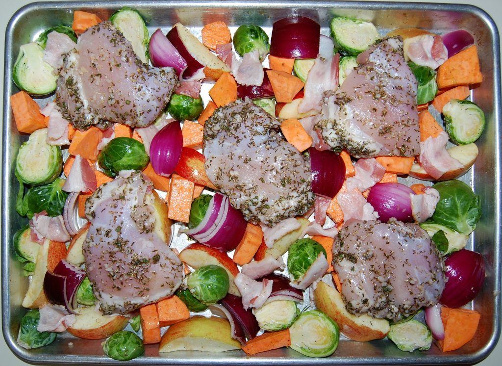 Sheet Pan Roasted Chicken and Fall Veggies