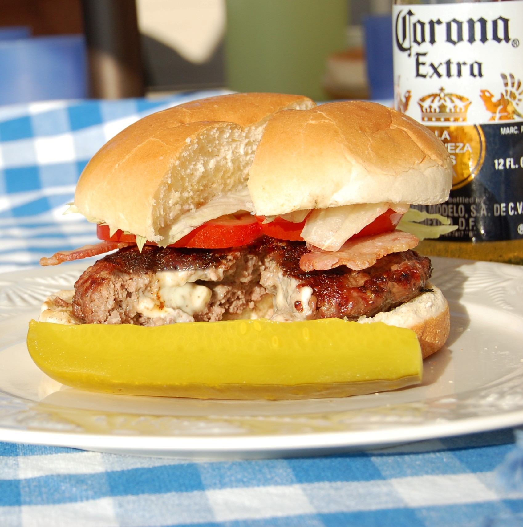 Black and Bleu Cheese Burgers Cooking Mamas