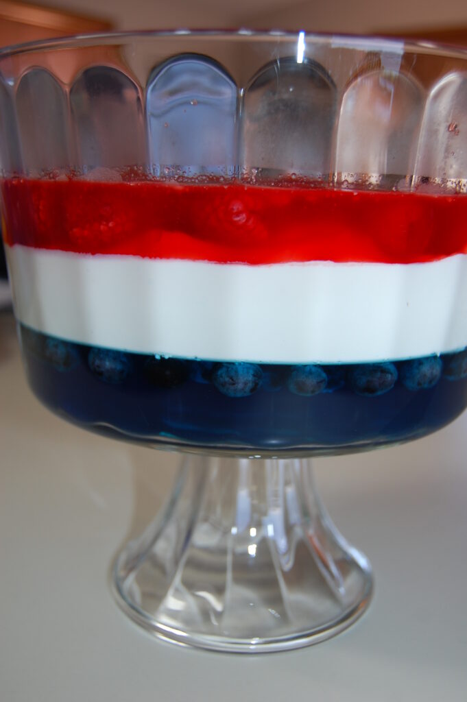 Red White & Blue Jello Salad 