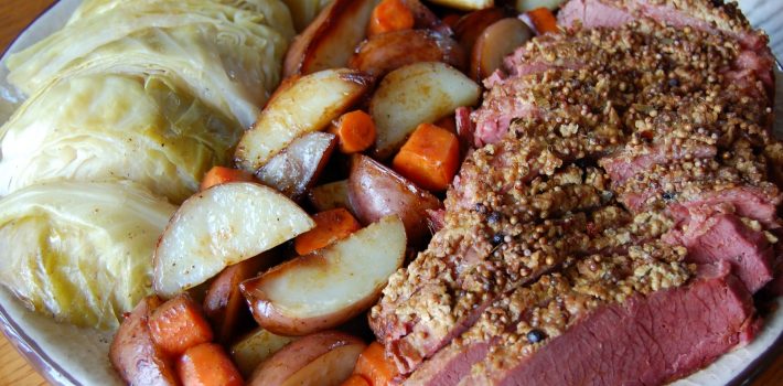 Oven Roasted Corned Beef and Cabbage