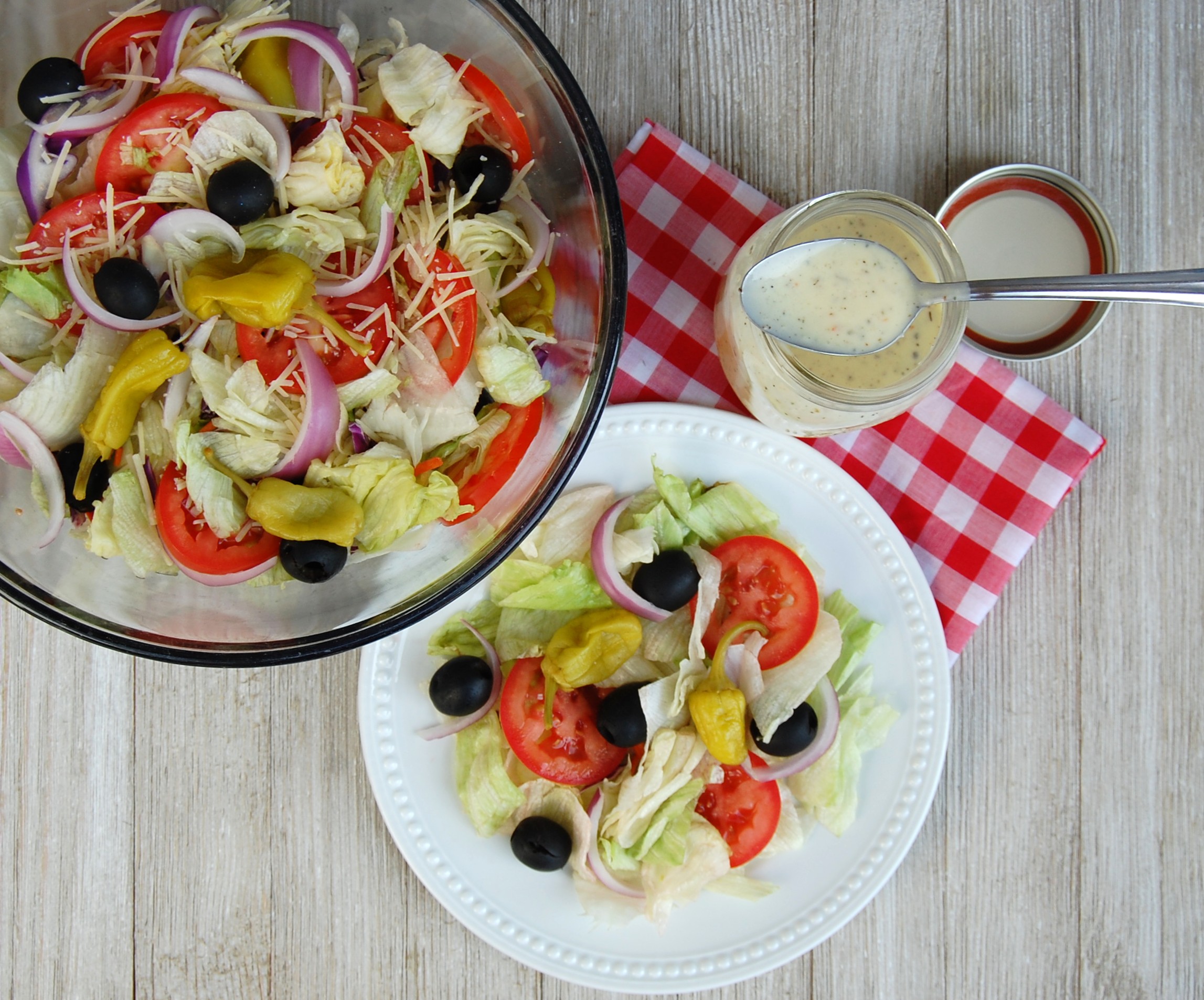 Olive Garden Salad With Italian Dressing Cooking Mamas