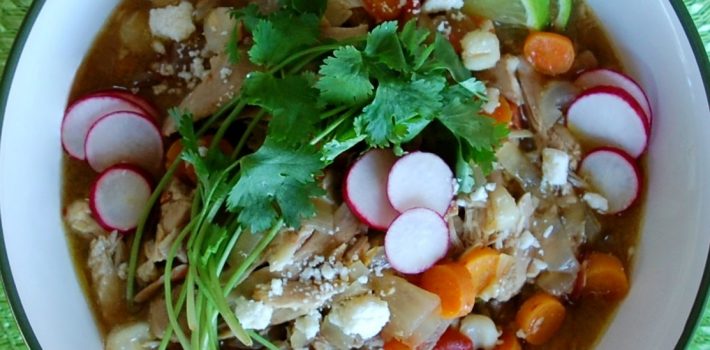 Slow Cooker Verde Chicken Pozole