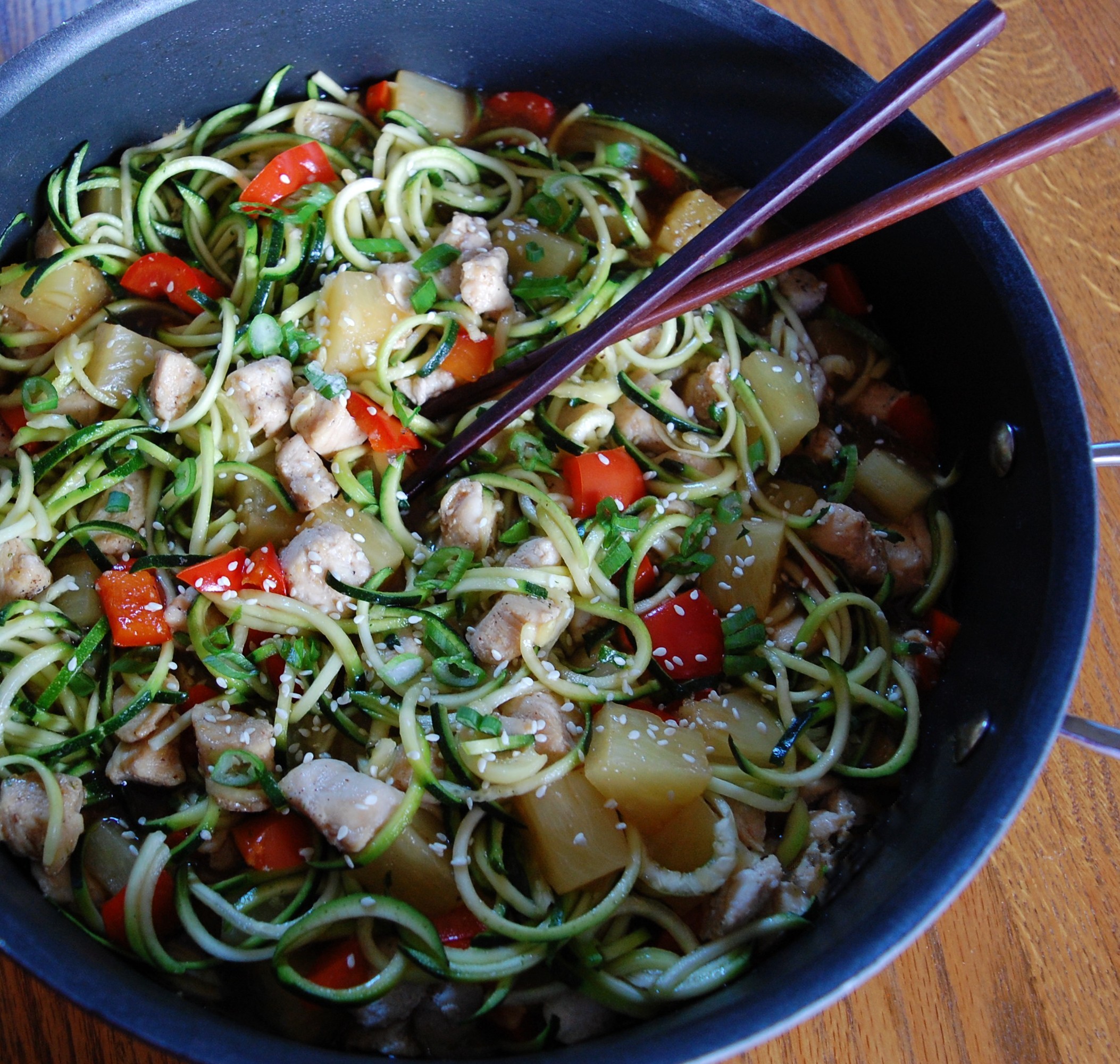 Teriyaki Chicken Zoodles Cooking Mamas