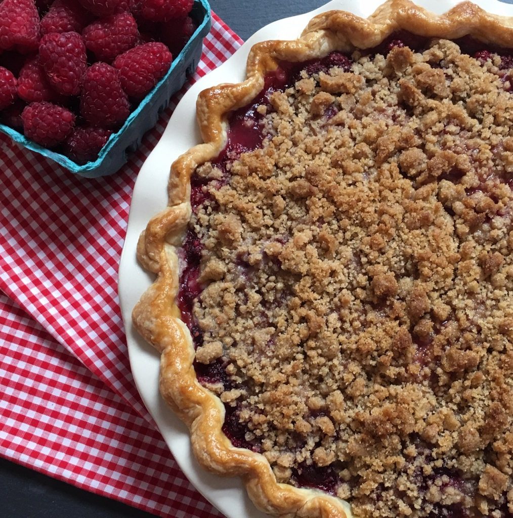 Sour Cream Raspberry Pie THM-S  Around the Family Table – Food