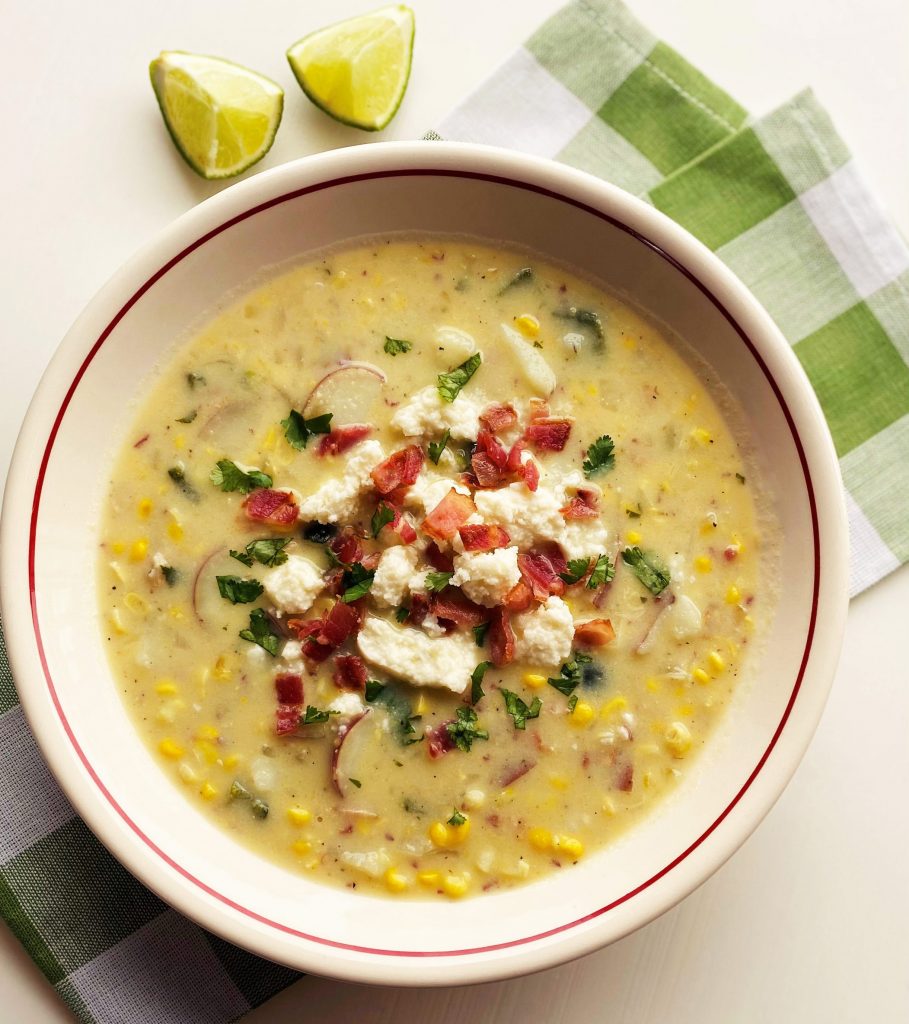 Roasted Corn and Poblano Chowder | Cooking Mamas