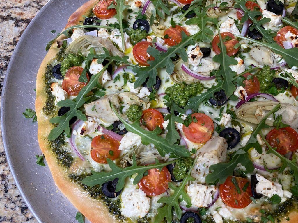 Mediterranean Flatbread Pizza | Cooking Mamas