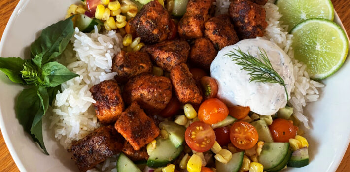 Blackened Salmon Bowls